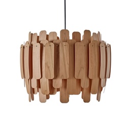 Maruja Suspension Lamp (Natural Cherry Veneer, White)