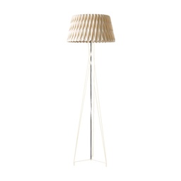 Lola Floor Lamp (White Veneer, Matt Ivory White)