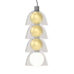 Gems Tall 3 D30 A Suspension Lamp (Clear, 2700K - warm white, DALI)