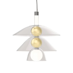 Gems Tall 2 D60 Suspension Lamp (Clear, 2700K - warm white, 0-10V)