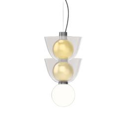 Gems Short 2 D30 A Suspension Lamp (Clear, 3000K - warm white, DALI)