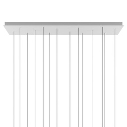 Rectangular Canopy for 14 pendants (Matte White)