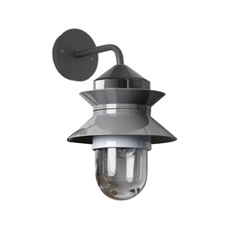 Santorini A Fixed Stem Outdoor Wall Light (Dark Grey)