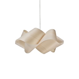 Swirl Suspension Lamp (White Veneer, Ø54cm, White)