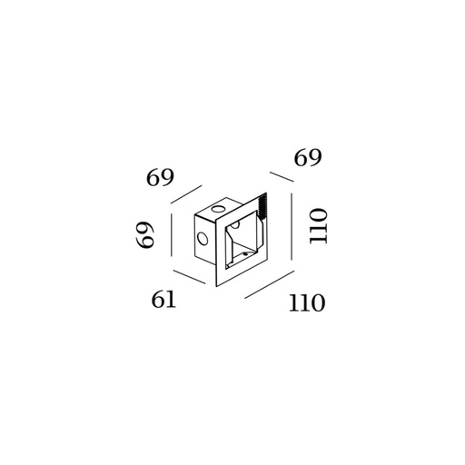 ORIS / RETO 0.8 RECESSED HOUSING INCL. PLASTERKIT