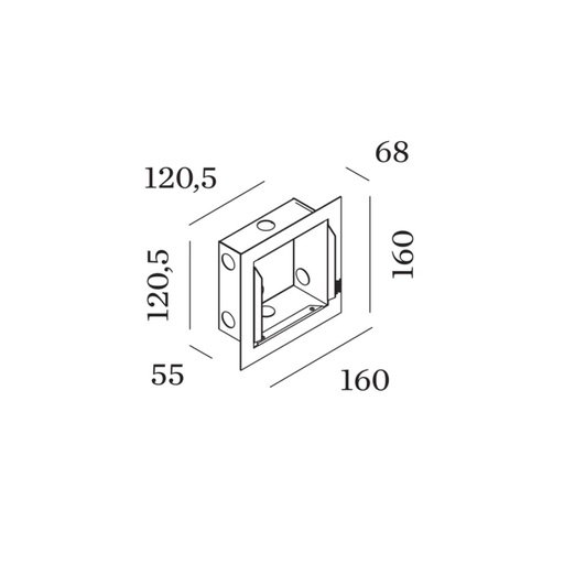 ORIS / RETO 1.3 RECESSED HOUSING INCL. PLASTERKIT