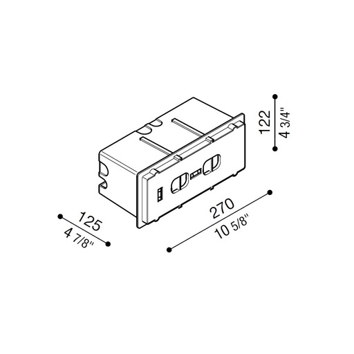 Thermoplastic recess box Stile 260