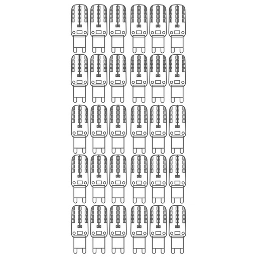 G9 led kit 2700K 30x 2,2W 200lm 230V