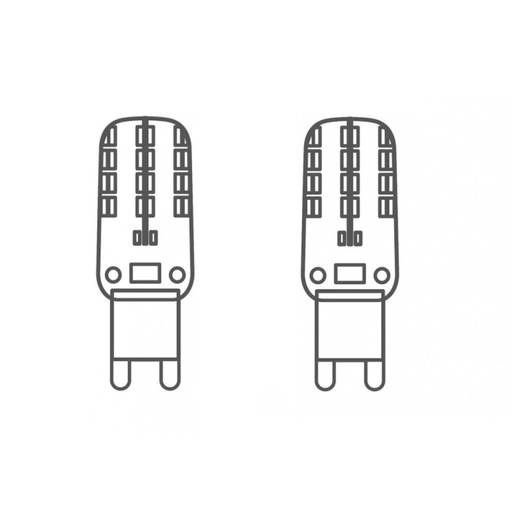 G9 LED kit 2x - 4W 3000K - 230V 400lm