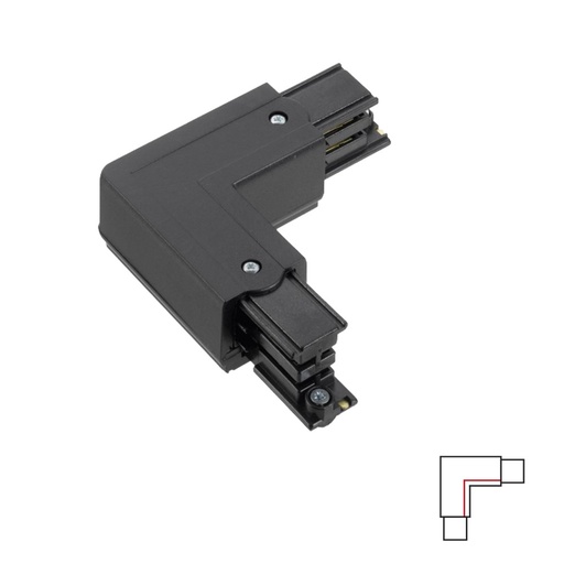 Right L connector Black