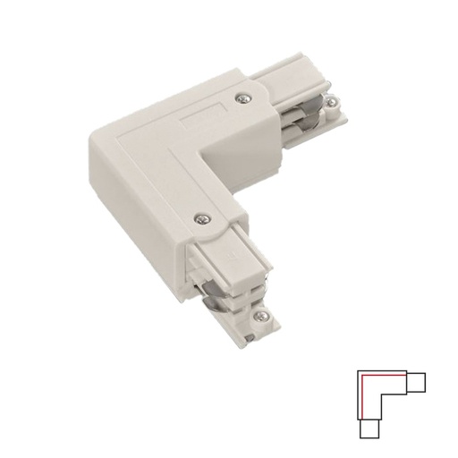 Left L connector White