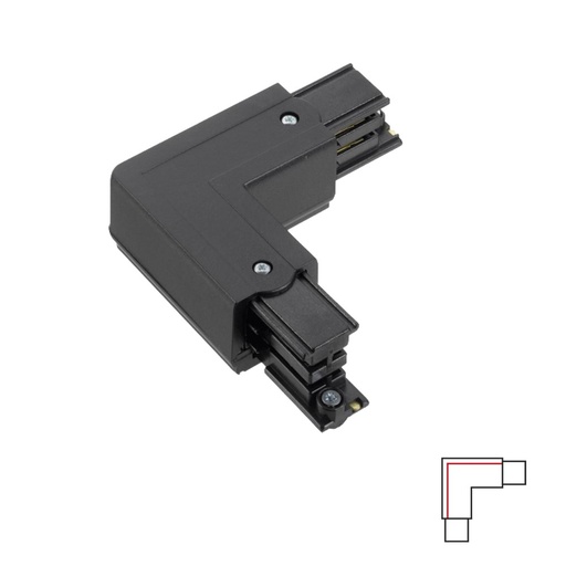 Left L connector Black