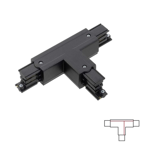 Left T connector 1 Black