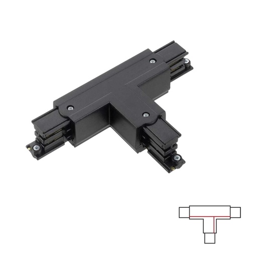 Left T connector 2 Black