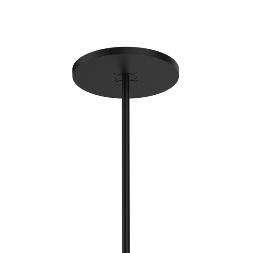 SINGLE CEILING BASE SEMI RECESSED BLACK